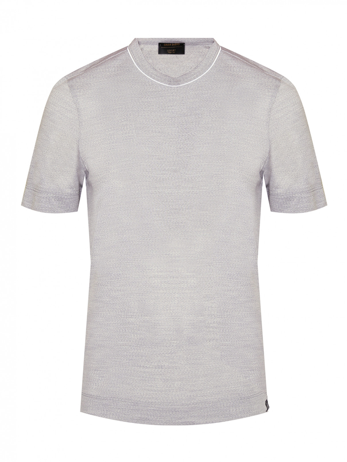 Однотонная футболка из шерсти Gran Sasso  –  Общий вид  – Цвет:  Серый