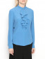 Блуза из смешанного шелка с жабо Moschino Boutique  –  МодельВерхНиз