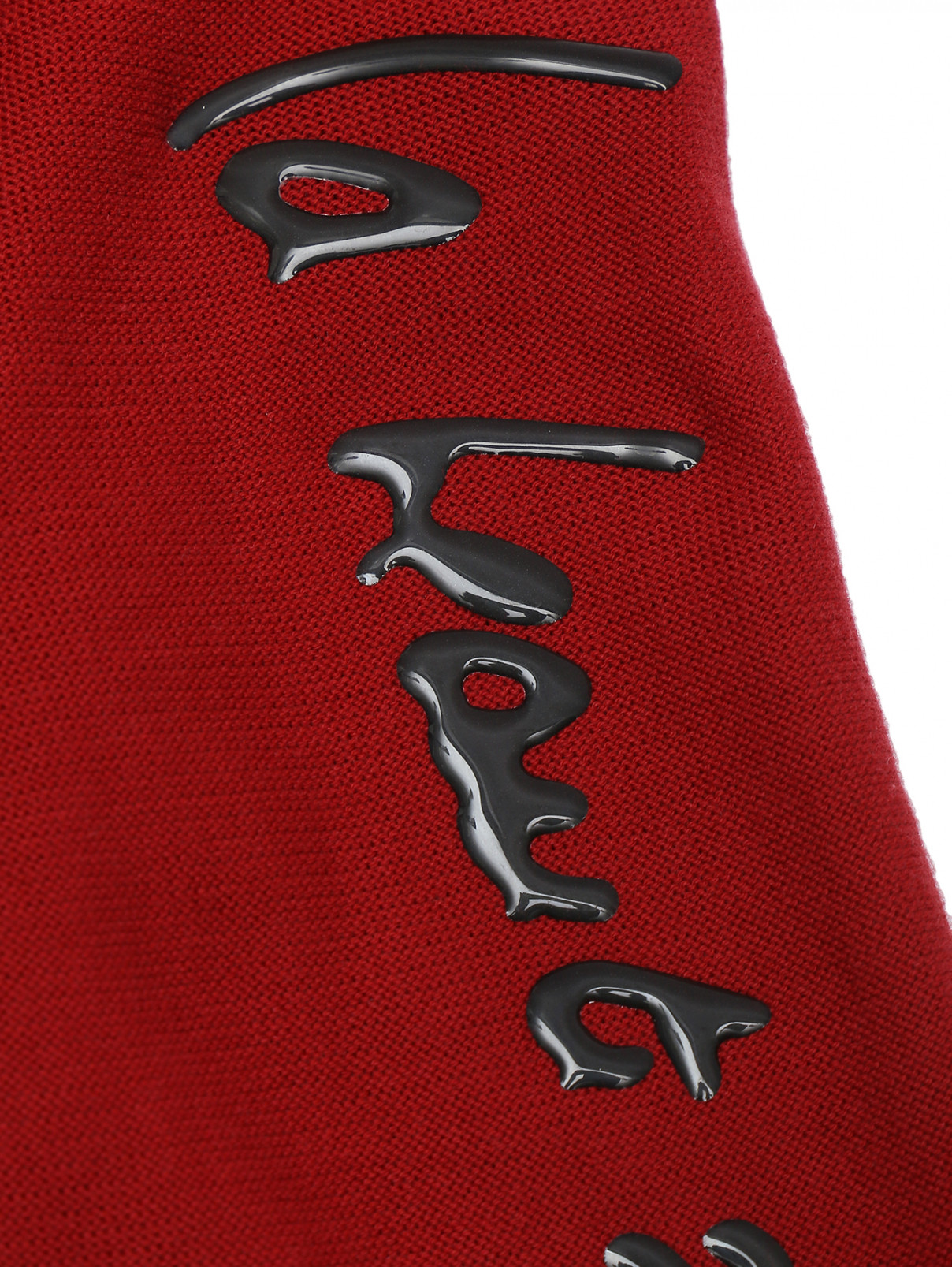 Джемпер из смешанного хлопка с контрастной резинкой Sonia Rykiel  –  Деталь1  – Цвет:  Красный