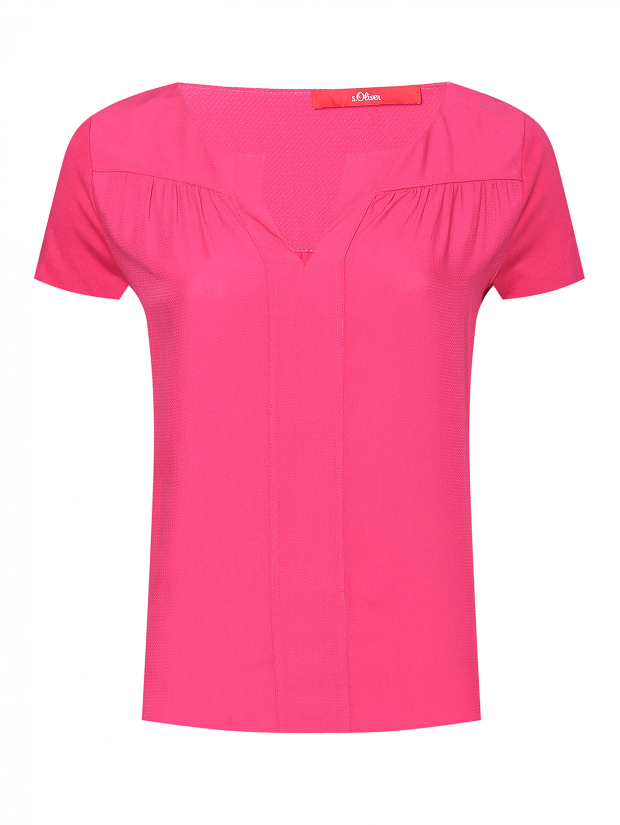 Блуза однотонная с коротким рукавом S.Oliver  –  Общий вид