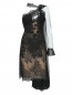 Платье из сетки и кружева со шлейфом Ermanno Scervino  –  Общий вид
