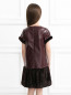Платье искусственной кожи с отделкой мехом Junior Gaultier  –  МодельВерхНиз1