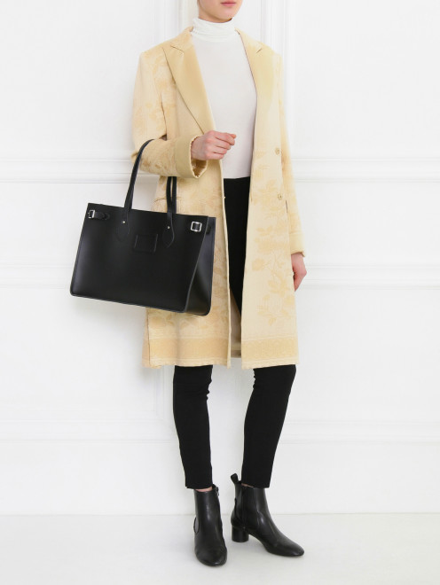 Однобортное пальто с вышивкой Alberta Ferretti - Модель Общий вид