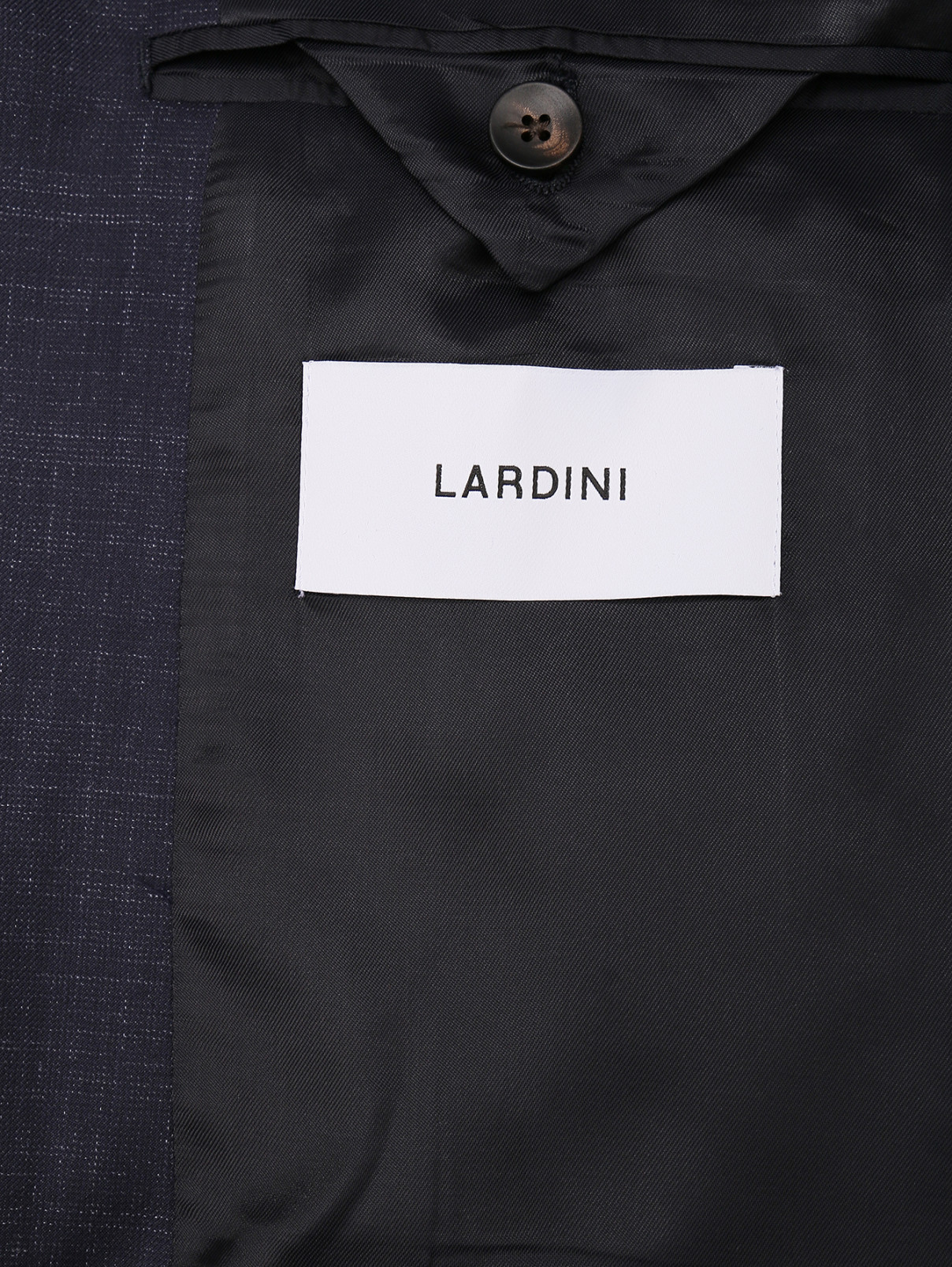 Пиджак однобортный из шерсти и шелка LARDINI  –  Деталь1  – Цвет:  Синий