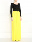 Плиссированная юбка-макси с металлической фурнитурой Versace Collection  –  Модель Общий вид