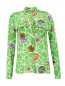 Блуза из шелка свободного кроя с узором Stella Jean  –  Общий вид