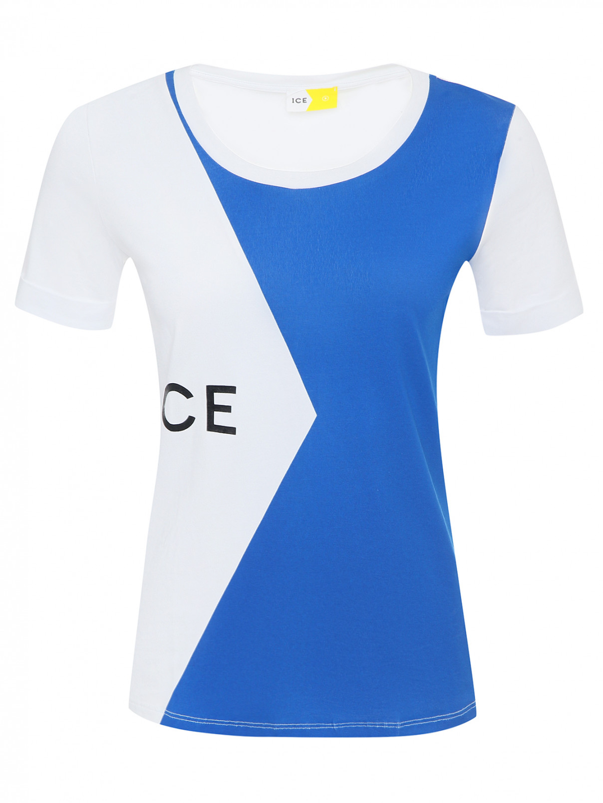 Трикотажная футболка с принтом Ice Play  –  Общий вид  – Цвет:  Белый