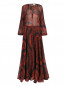 Платье-макси из шелка с узором Jean Paul Gaultier  –  Общий вид