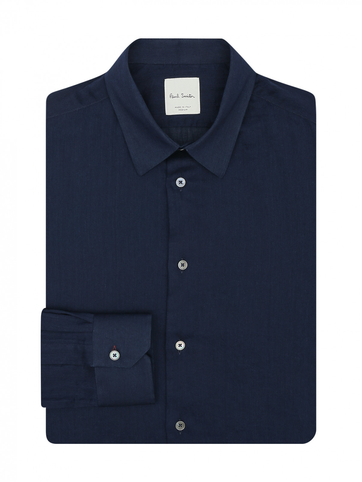 Рубашка из тонкого хлопка Paul Smith  –  Общий вид  – Цвет:  Синий