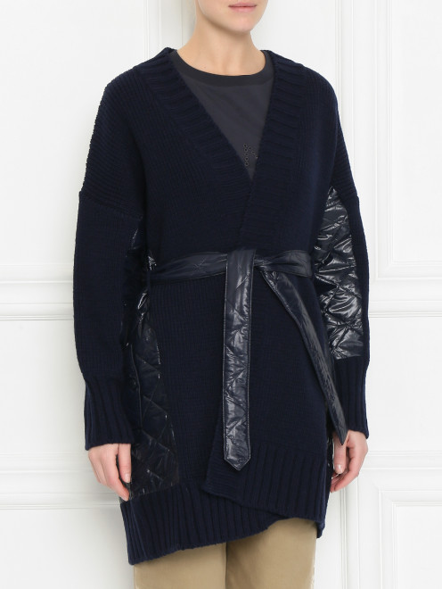 Кардиган из смешанной шерсти со стеганой вставкой из нейлона Weekend Max Mara - МодельВерхНиз