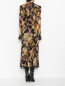 Платье-макси из вискозы с цветочным узором Luisa Spagnoli  –  МодельВерхНиз1