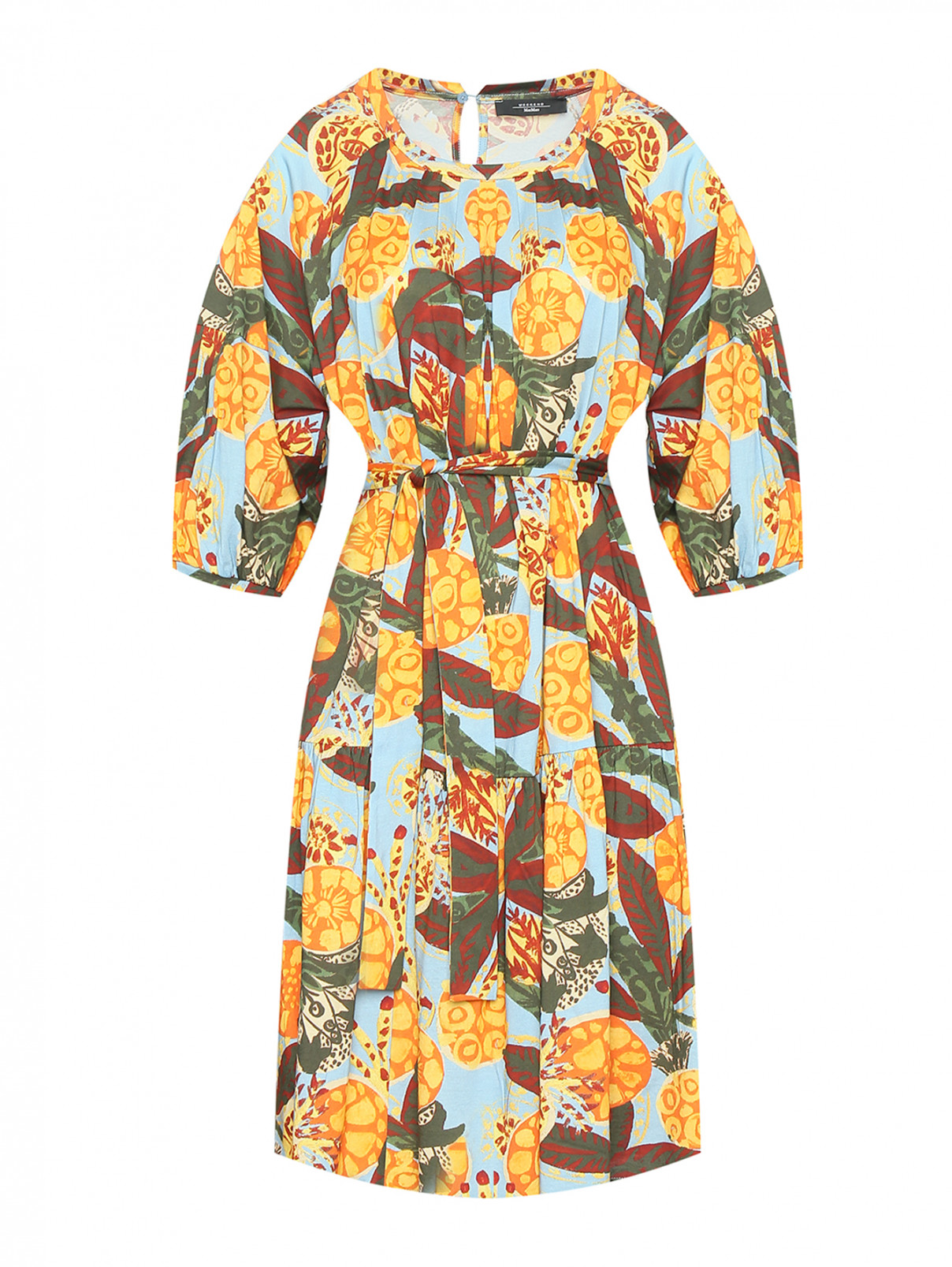 Трикотажное платье свободного кроя Weekend Max Mara  –  Общий вид  – Цвет:  Узор
