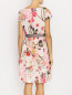 Платье-миди из хлопка с цветочным узором Comma  –  МодельВерхНиз1