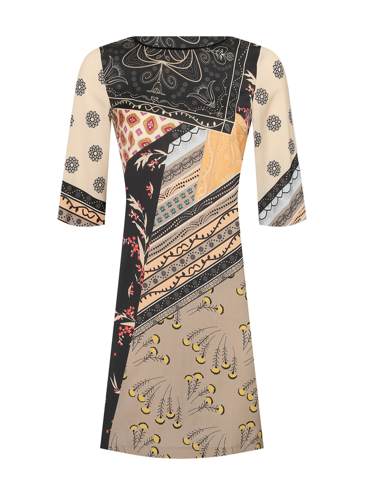 Платье из шерсти с узором Etro  –  Общий вид  – Цвет:  Узор