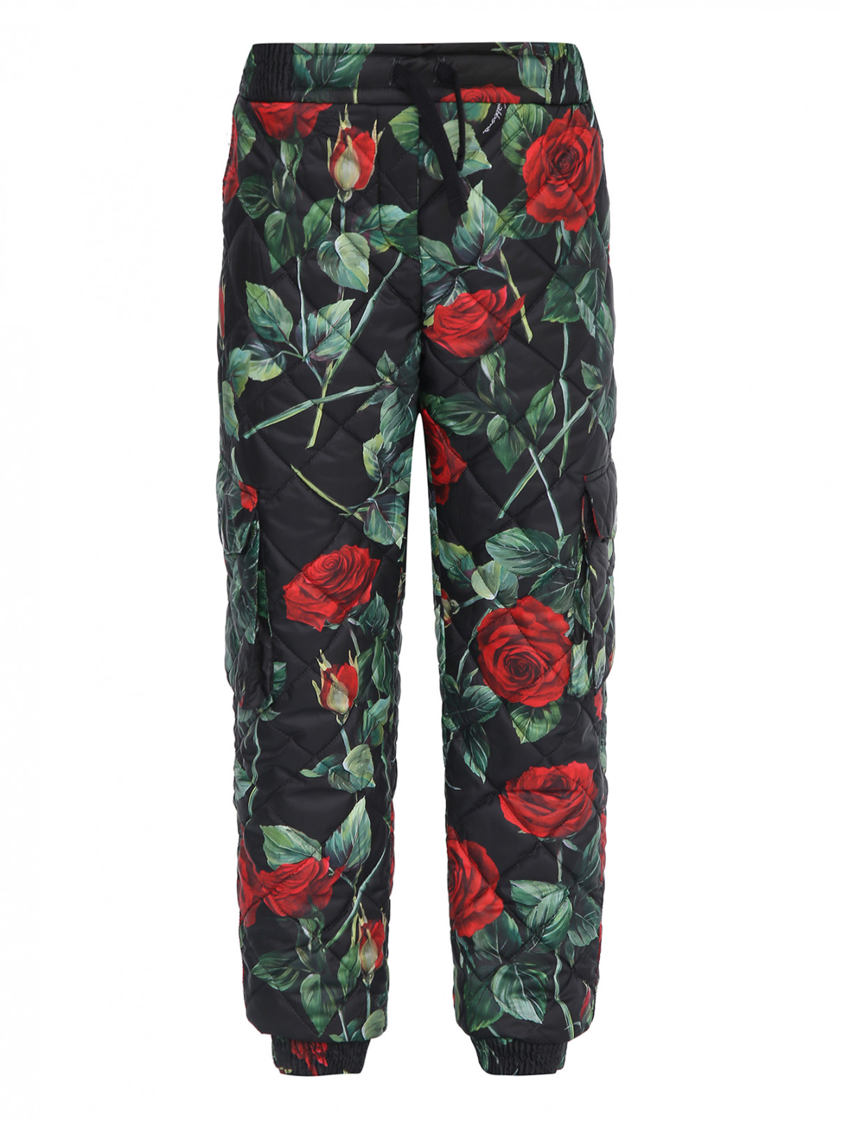 Утепленные стеганые брюки Dolce & Gabbana  –  Общий вид  – Цвет:  Узор