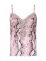 Топ шелковый с животным узором Ermanno Scervino  –  Общий вид