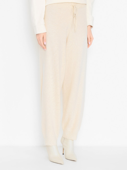 Трикотажные брюки из смесовой шерсти Weekend Max Mara - МодельВерхНиз