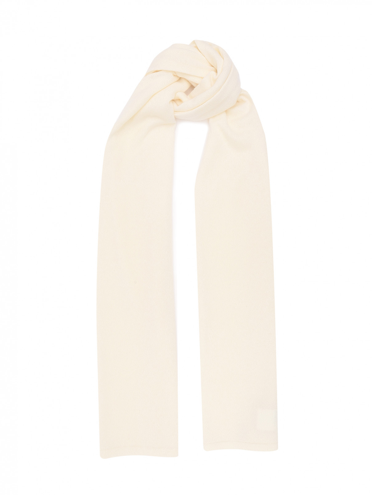 Шарф из кашемира мелкой вязки Weekend Max Mara  –  Общий вид  – Цвет:  Белый