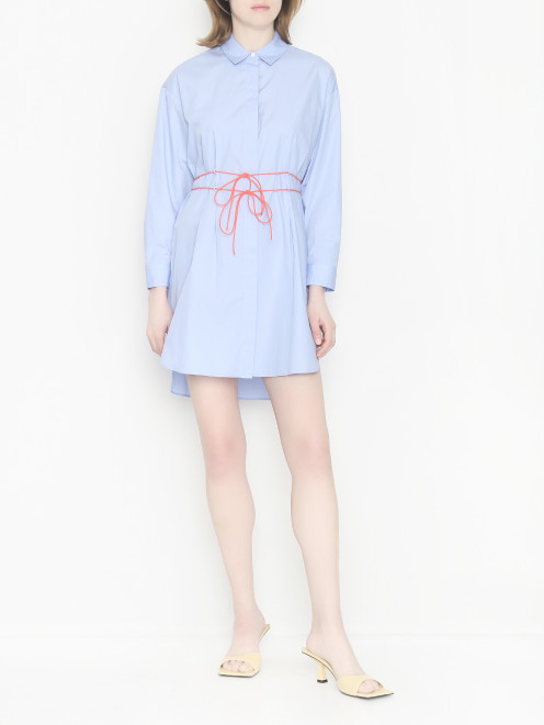 Платье-мини с контрастным поясом Max&Co - МодельОбщийВид