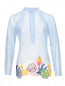 Блуза из хлопка и шелка с вышивкой Blumarine  –  Общий вид
