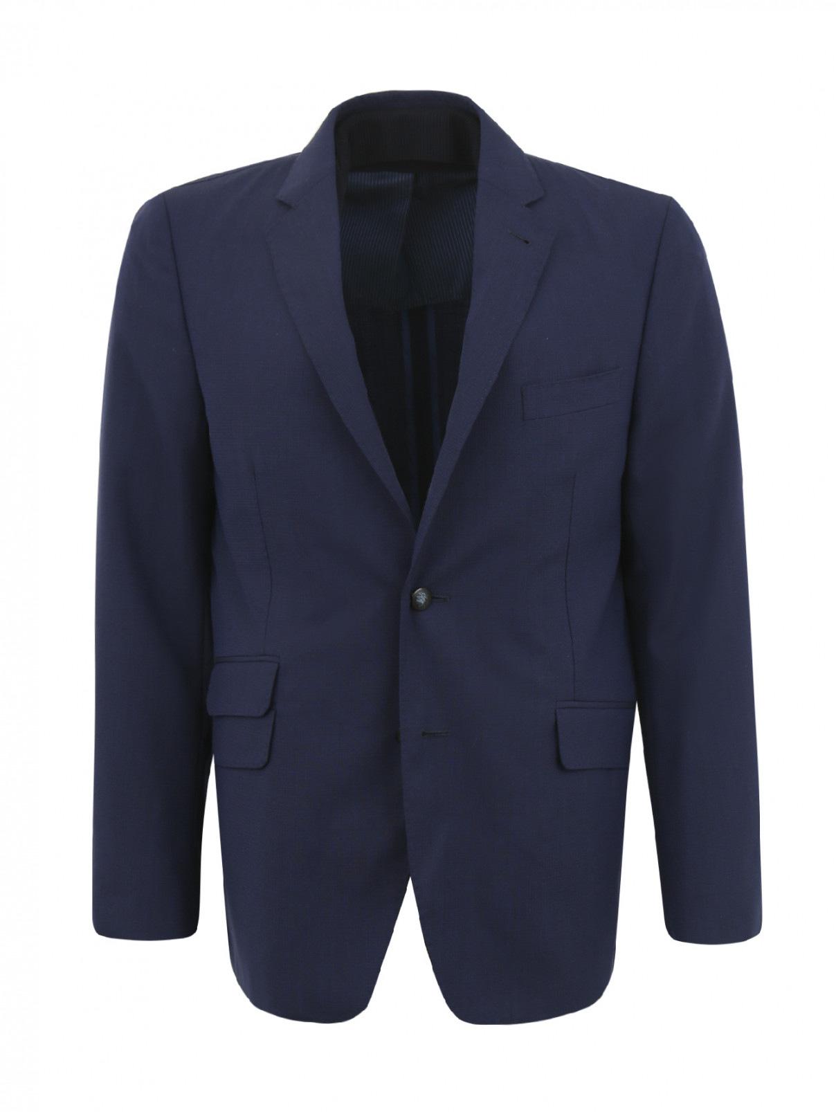 Пиджак из шерсти с подкладкой на молнии Corneliani ID  –  Общий вид  – Цвет:  Синий