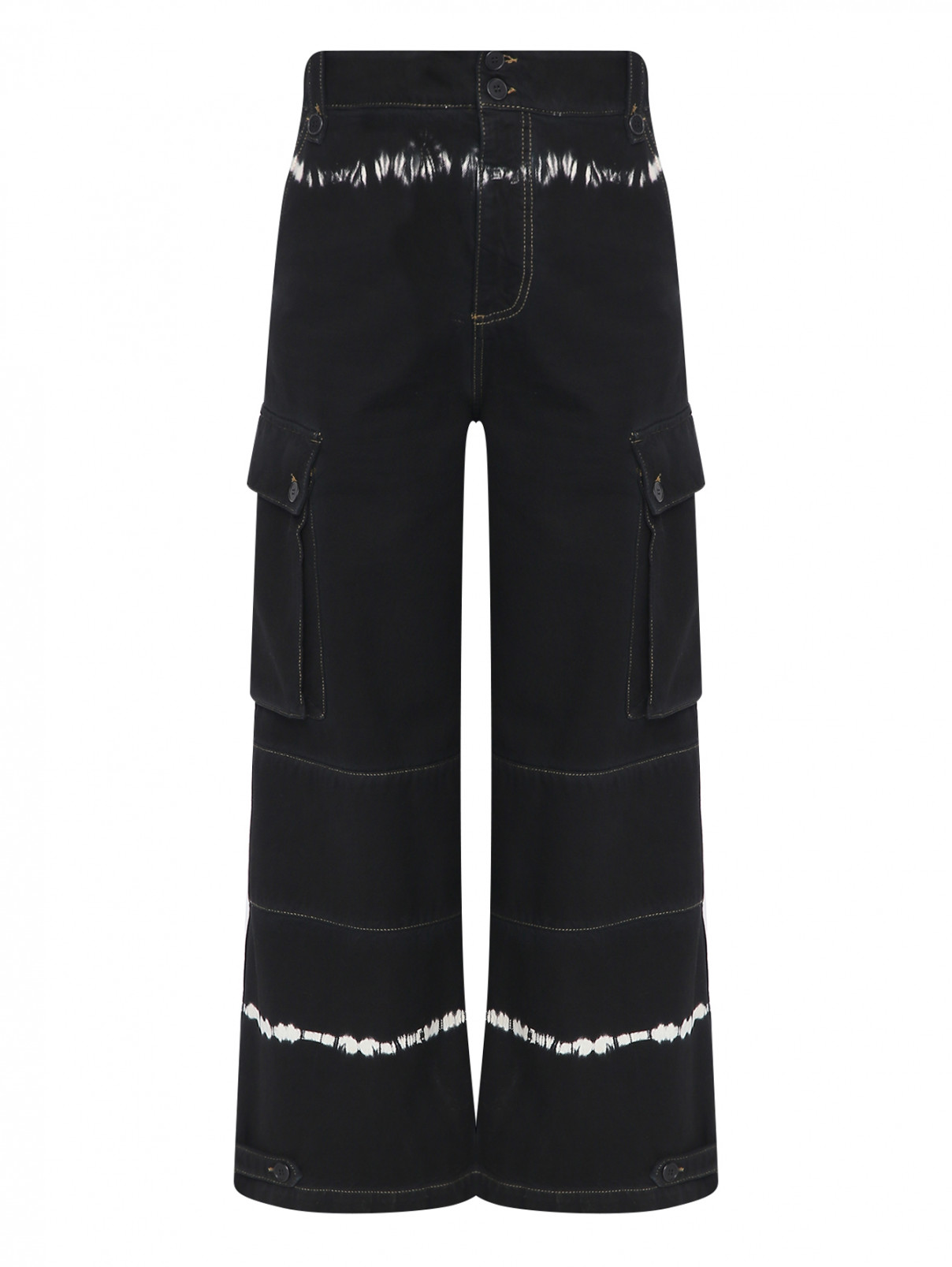 Джинсы из темного денима с накладными карманами Marni  –  Общий вид  – Цвет:  Черный