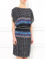 Платье-мини из шелка с узором Alberta Ferretti  –  Модель Верх-Низ