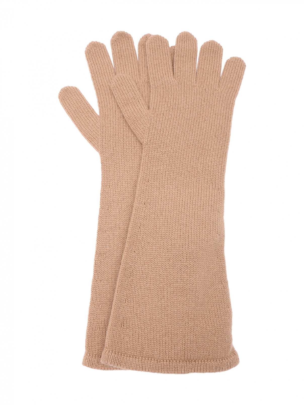 Длинные перчатки из кашемира Max Mara  –  Общий вид  – Цвет:  Бежевый