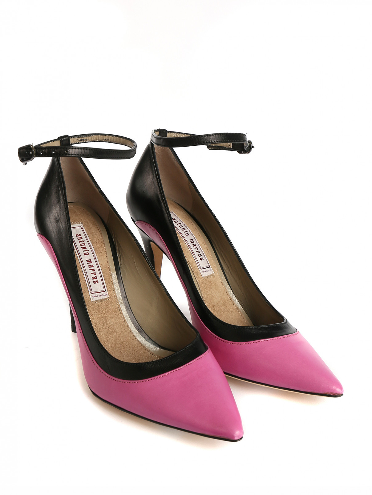 Туфли из кожи на высоком каблуке Antonio Marras  –  Общий вид  – Цвет:  Розовый