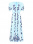 Платье из шелка с цветочным узором Saloni  –  Общий вид