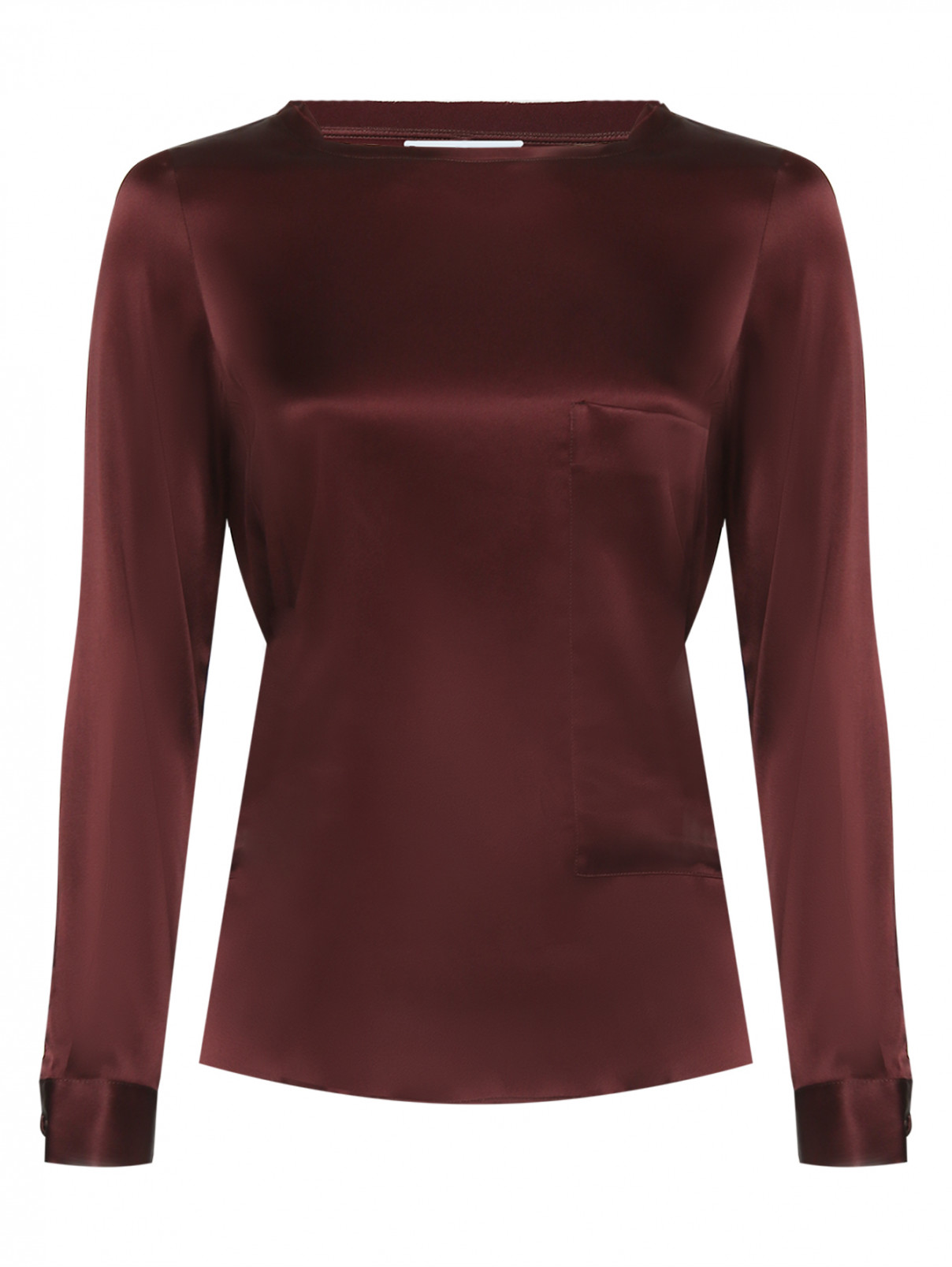 Блуза с карманом Caractere  –  Общий вид  – Цвет:  Красный