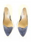 Туфли из лакированной кожи с контрастной вставкой на высоком каблуке Pollini  –  Обтравка4