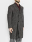 Двубортное пальто из шерсти с узором LARDINI  –  МодельВерхНиз