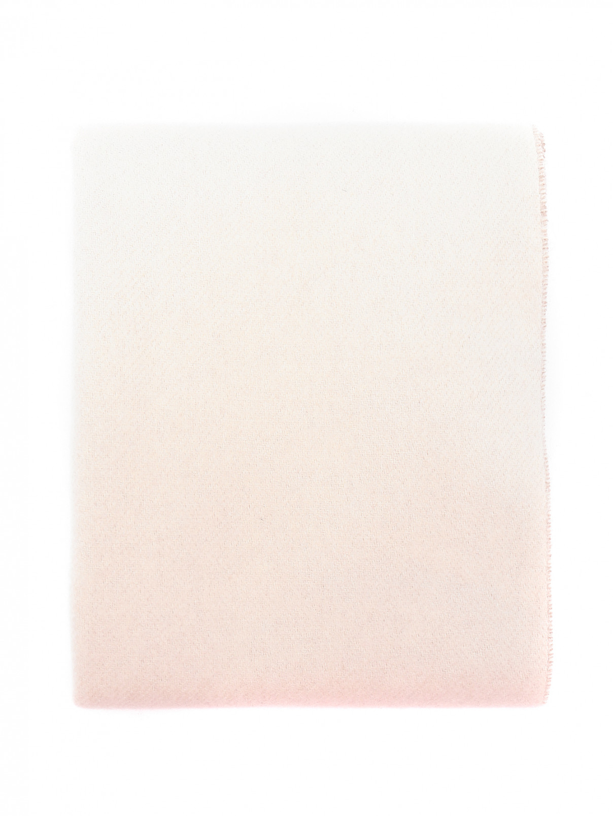 Шарф из кашемира с бахромой Piacenza Cashmere  –  Общий вид  – Цвет:  Белый