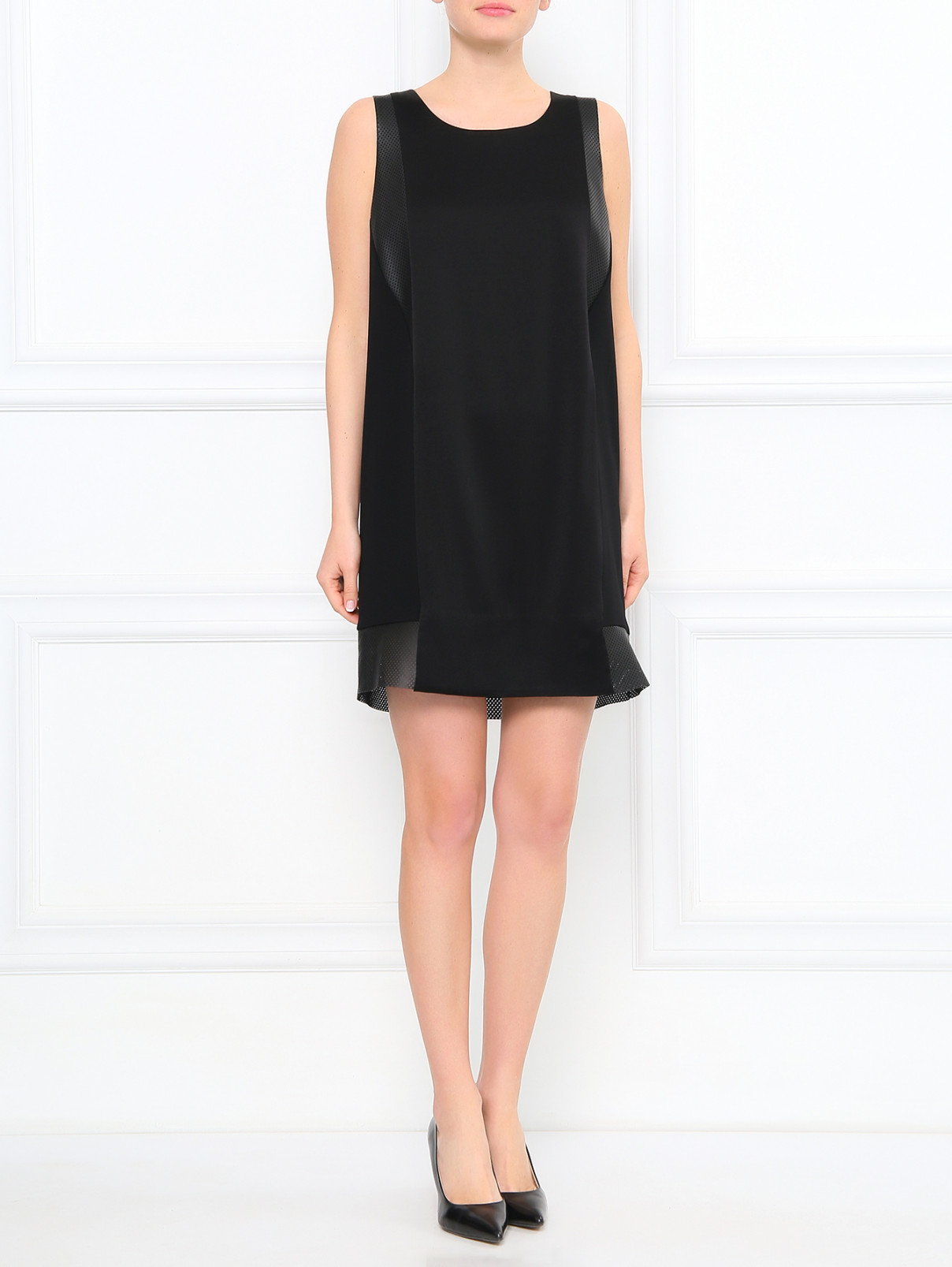 Платье свободного кроя DKNY  –  Модель Общий вид  – Цвет:  Черный