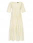 Платье-миди из льна и хлопка с короткими рукавами Weekend Max Mara  –  Общий вид