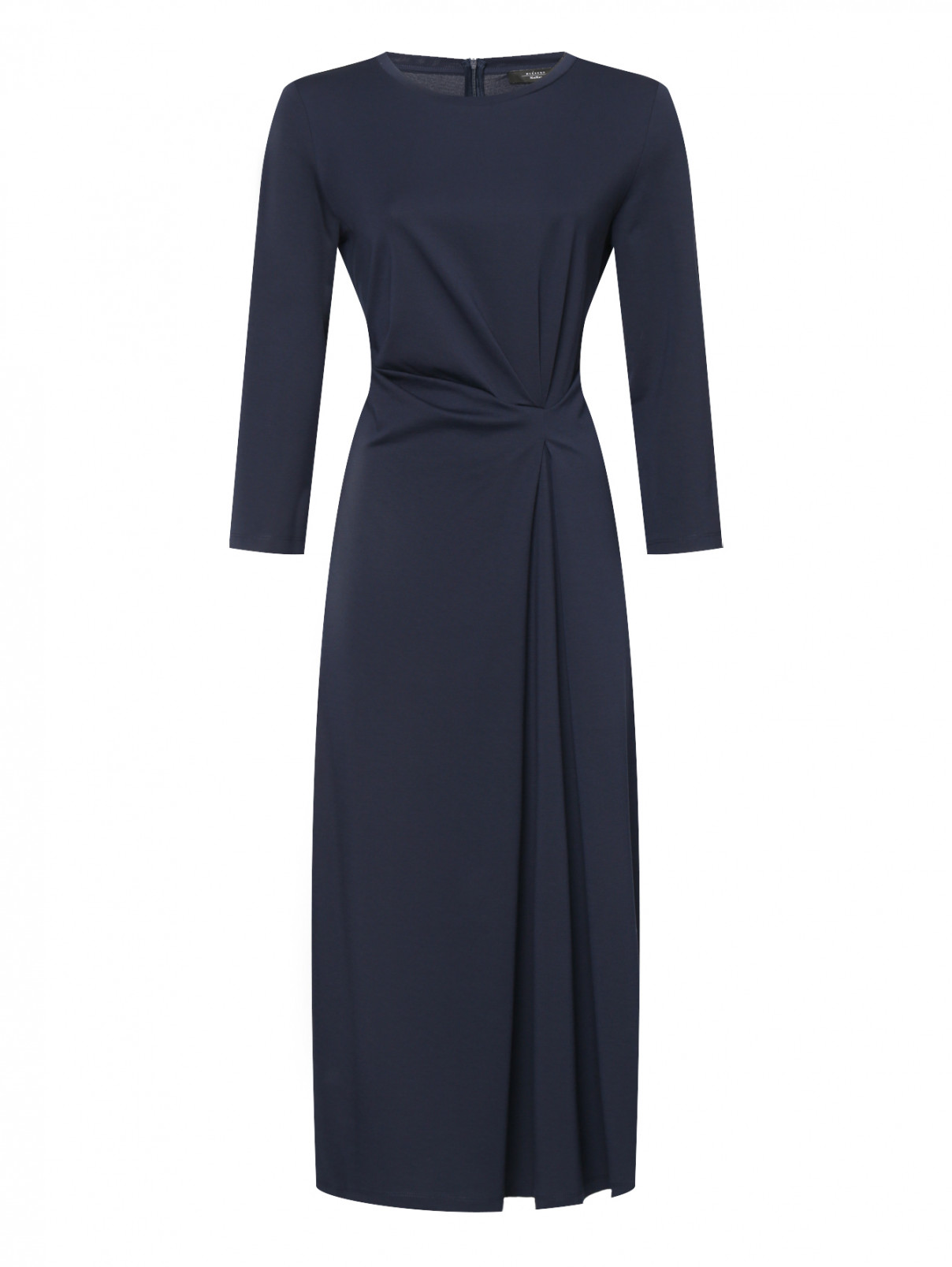 Трикотажное платье с длинными рукавами Weekend Max Mara  –  Общий вид  – Цвет:  Синий