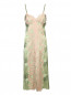 Платье- комбинация из шелка декорированное кружевом Ermanno Scervino  –  Общий вид