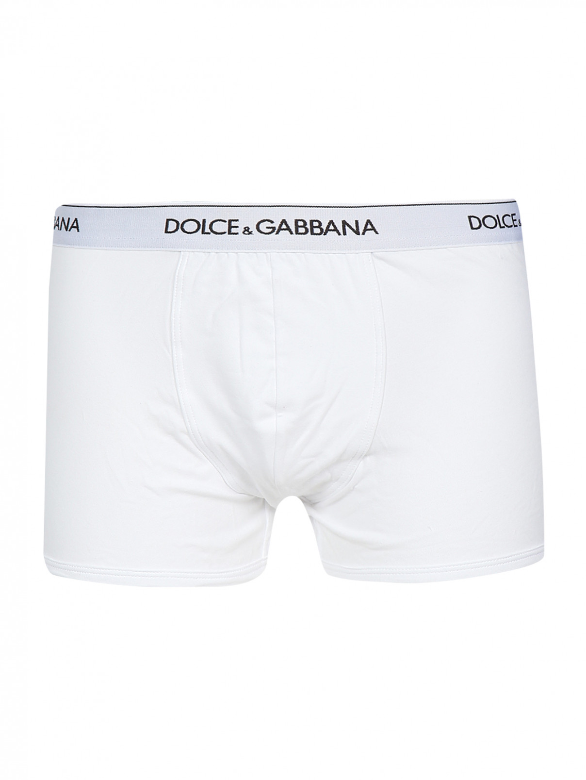 Набор трусов из двух пар Dolce & Gabbana  –  Общий вид  – Цвет:  Белый