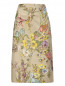 Юбка-карандаш из кожи с цветочным узором Marina Rinaldi  –  Общий вид