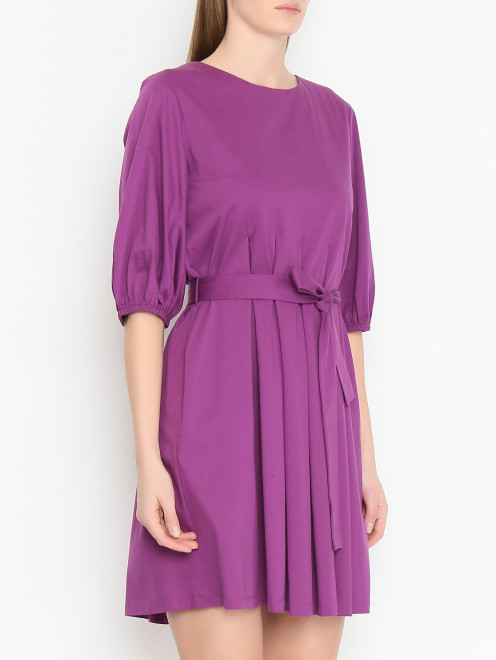 Однотонное платье из хлопка Weekend Max Mara - МодельВерхНиз