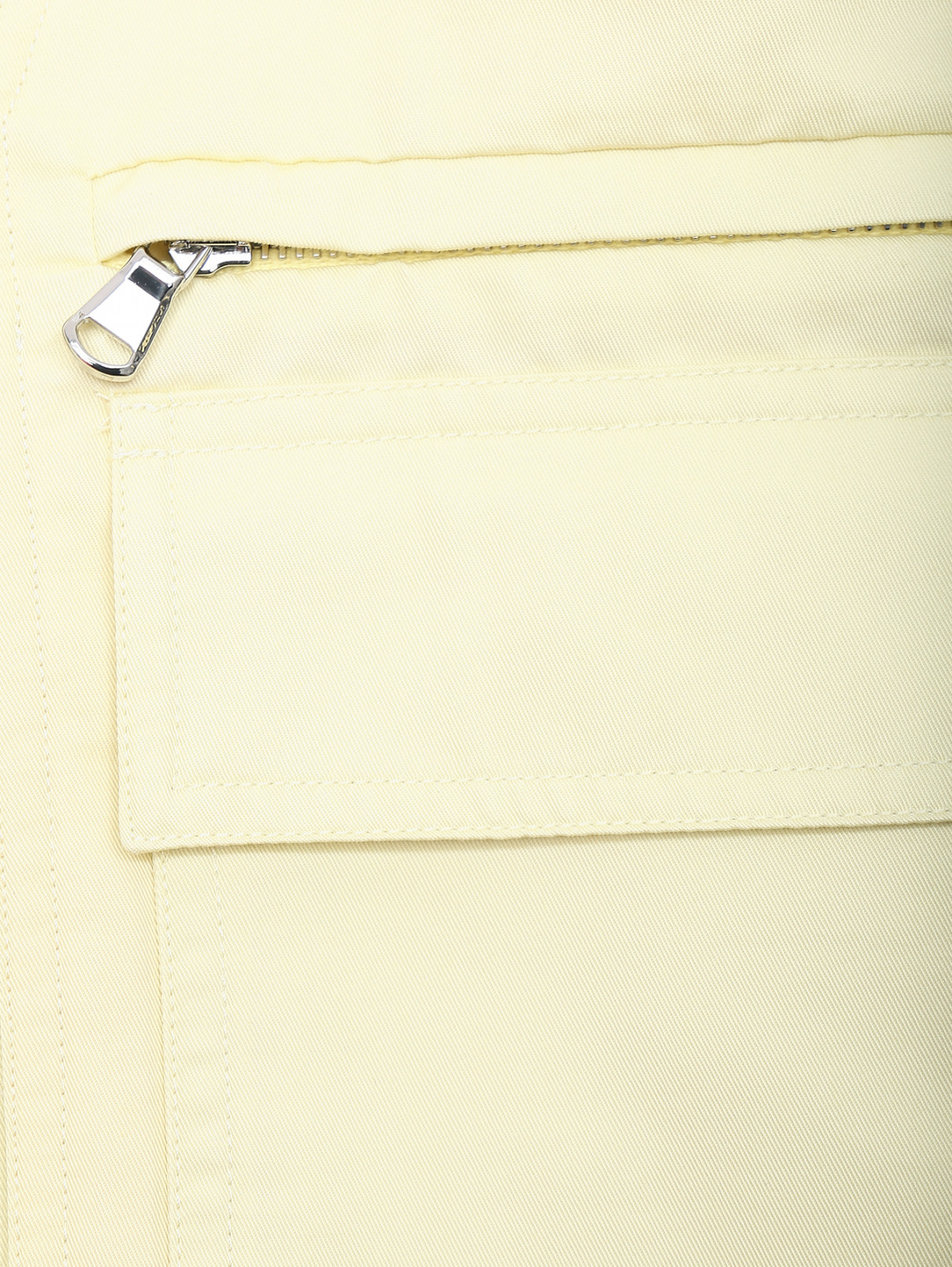 Рубашка с коротким рукавом и накладными карманами Max Mara  –  Деталь1  – Цвет:  Желтый