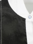 Блуза хлопковая, с декоративной отделкой воротника Karl Lagerfeld  –  Деталь1