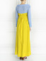 Платье-макси из смешанного шелка с контрастной вставкой Erika Cavallini  –  Модель Верх-Низ1