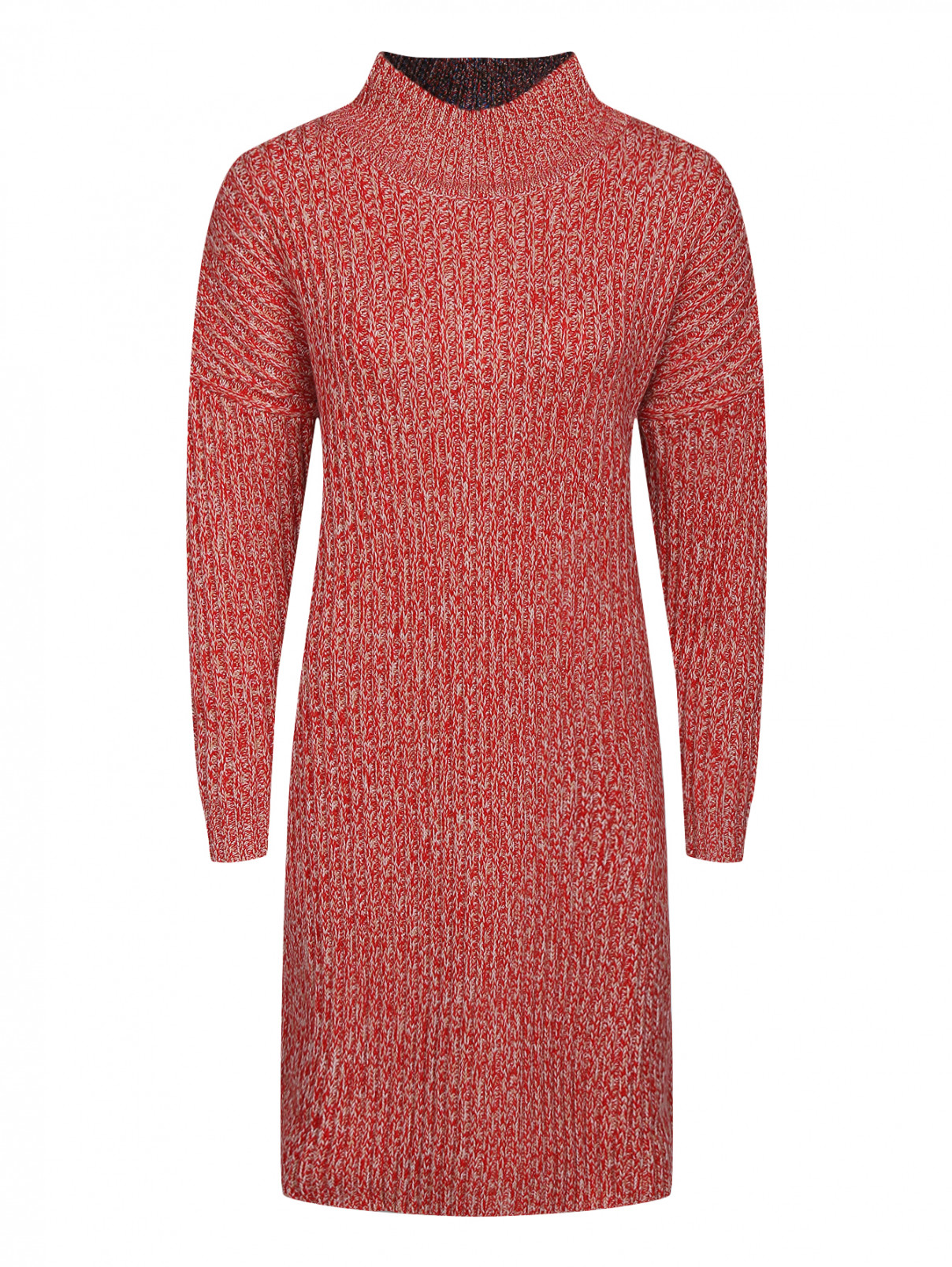 Трикотажное платье из шерсти Jil Sander Navy  –  Общий вид  – Цвет:  Красный
