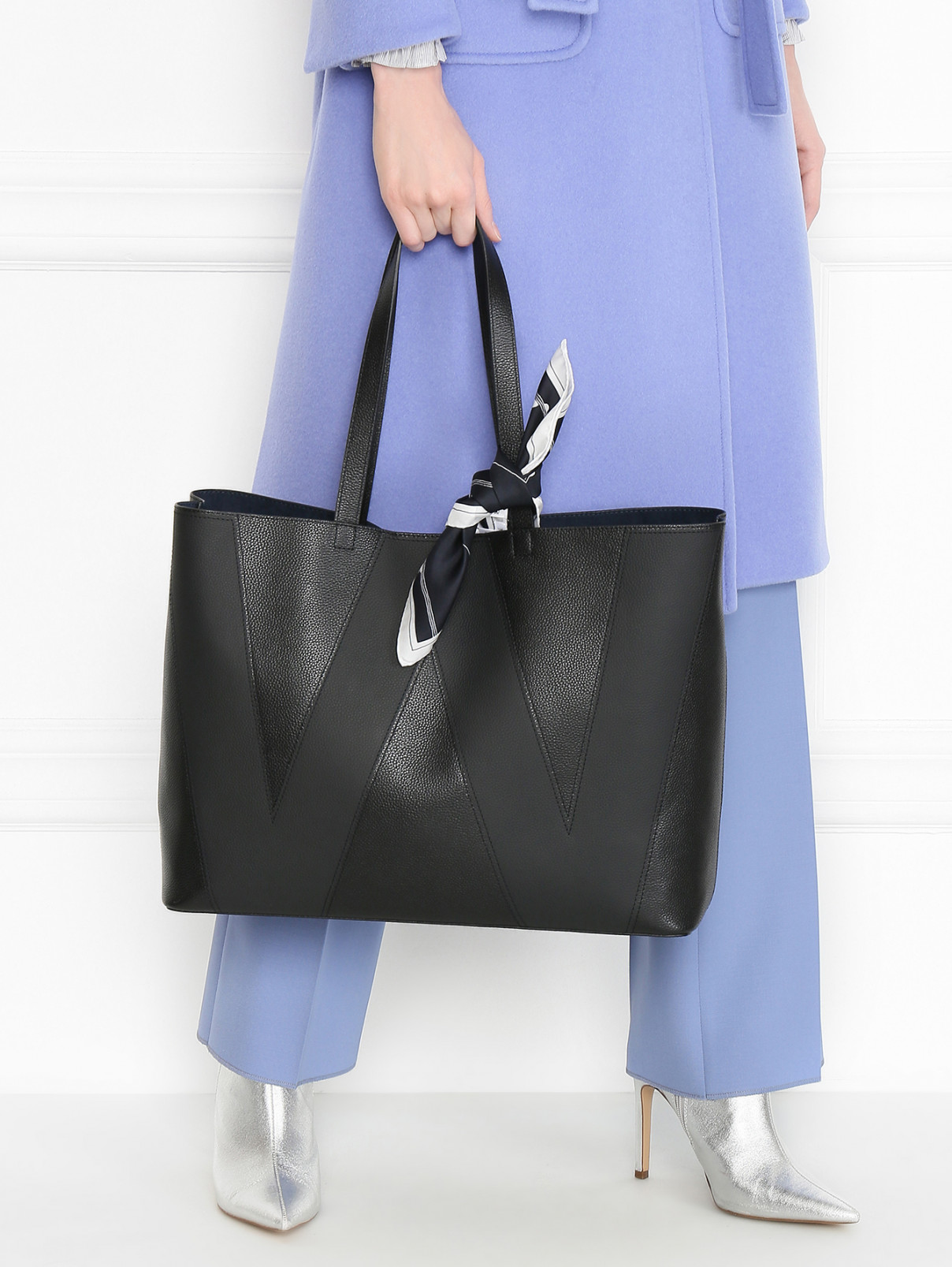 Платок на сумку из шелка с узором Max Mara  –  МодельВерхНиз  – Цвет:  Мультиколор