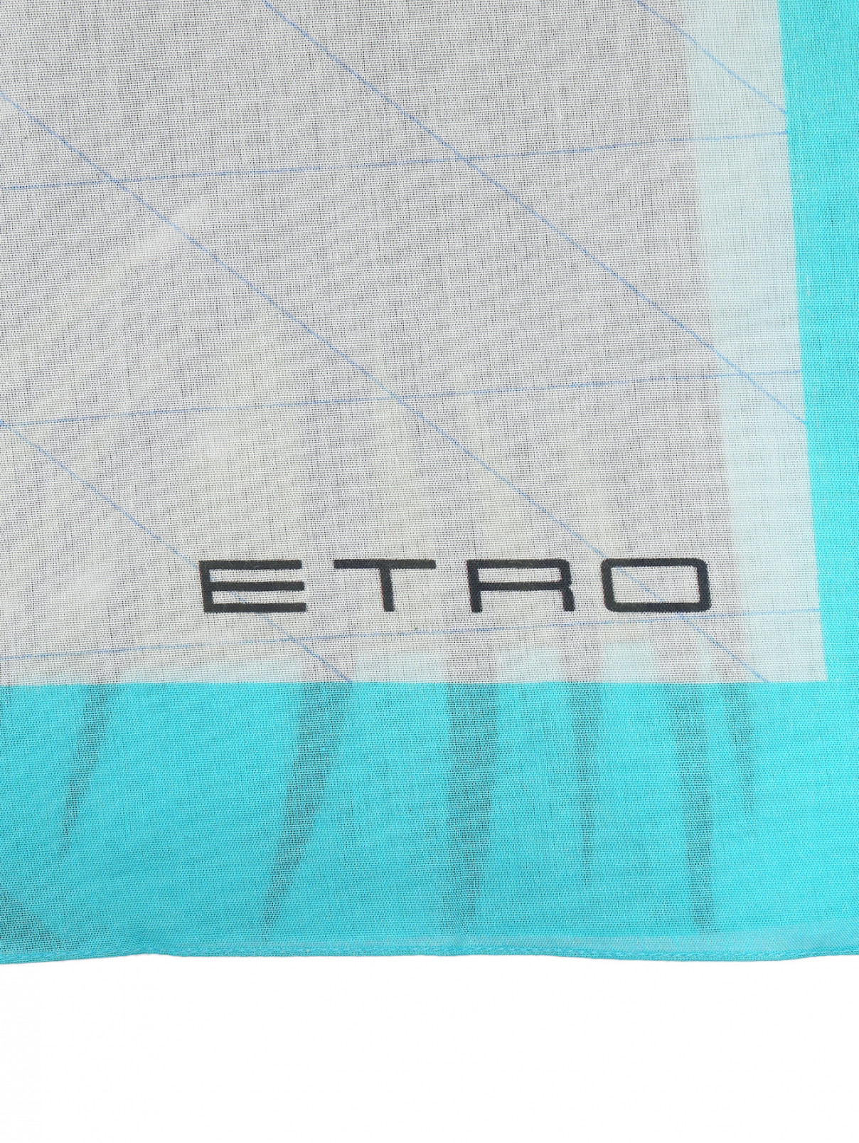 Парео из хлопка Etro  –  Деталь  – Цвет:  Синий