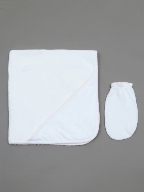 Полотенце махровое с карманом и рукавицей - Общий вид
