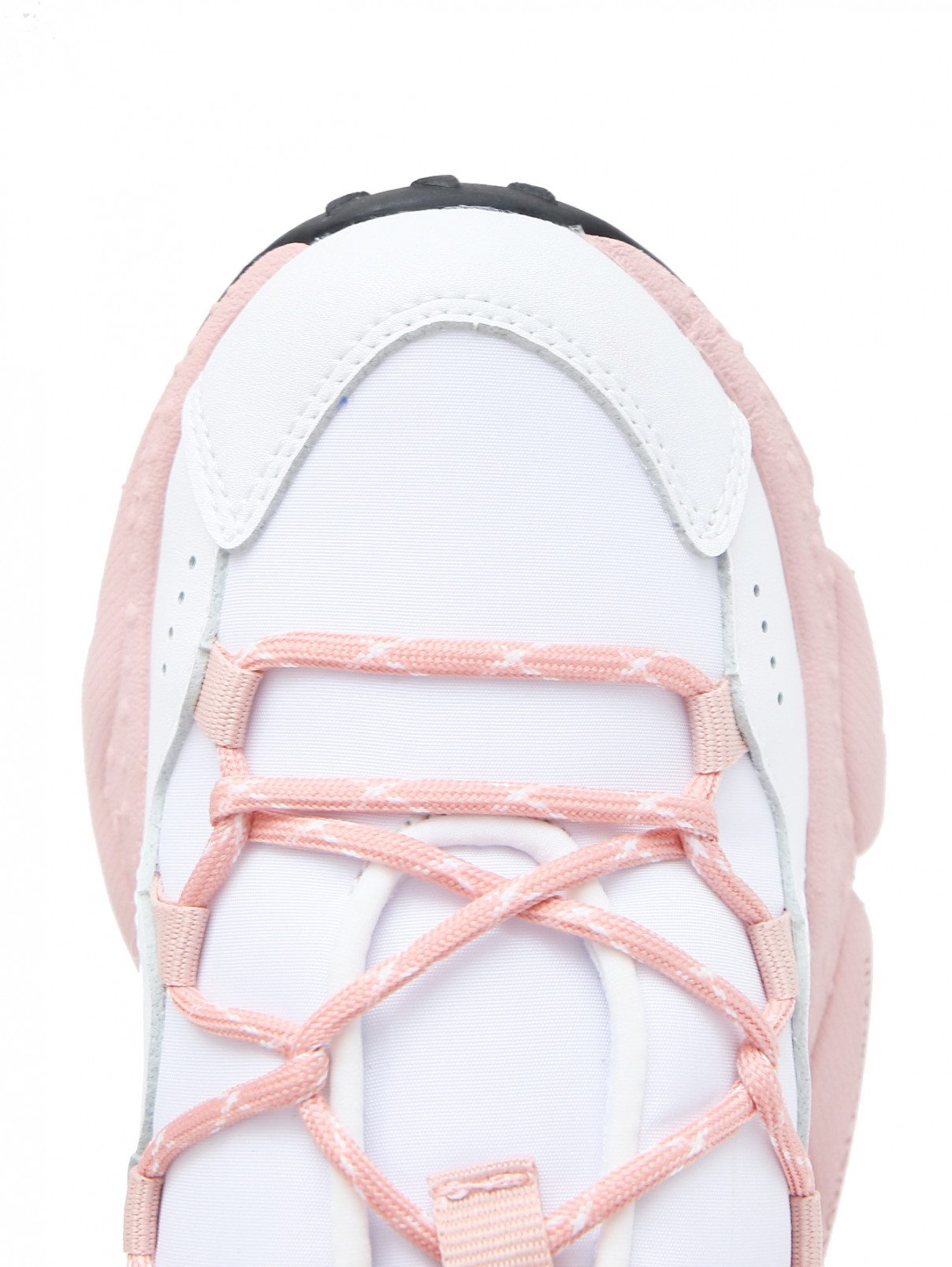 Кроссовки на шнуровке с перфорацией Naturino  –  Деталь1  – Цвет:  Белый