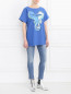 Рубашка из хлопка с принтом Moschino Boutique  –  Модель Общий вид